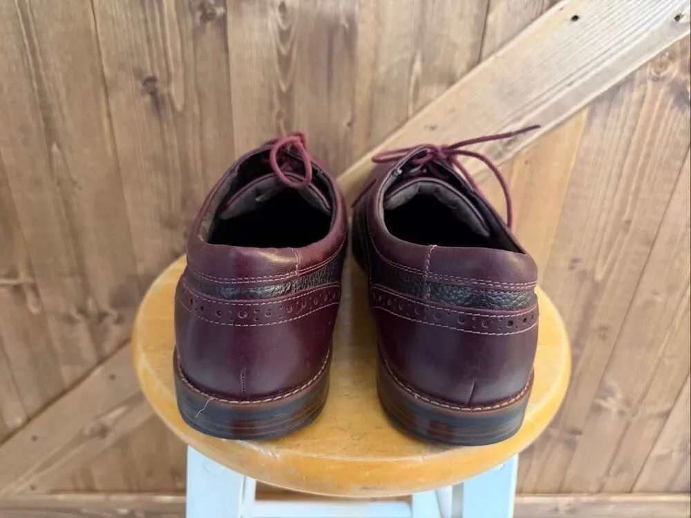 Rockport Men’s Burgundy Leather Wingtip Oxford Dress Shoes Size 12 Waterproof